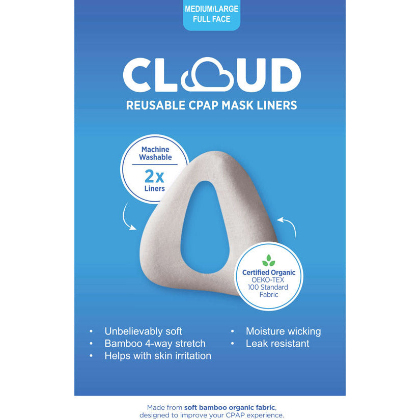 Medium/Large FULL-FACE Cloud Bamboo Organic Fabric Mask Liner