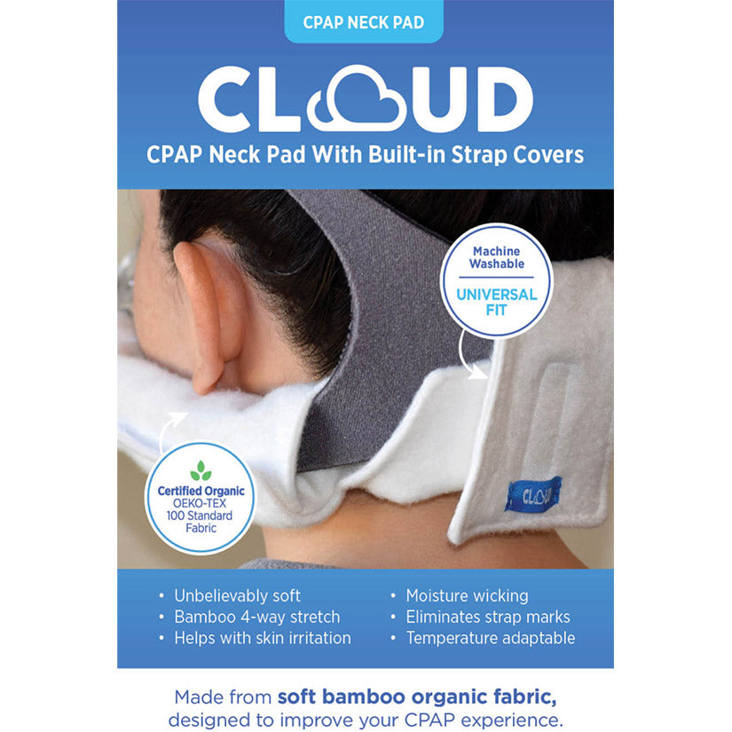 Cloud Organic Bamboo Fabric CPAP Headgear Neck Pad and Strap Covers