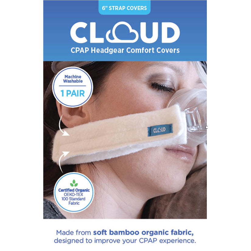 6” Cloud Organic Bamboo CPAP Headgear Comfort Covers