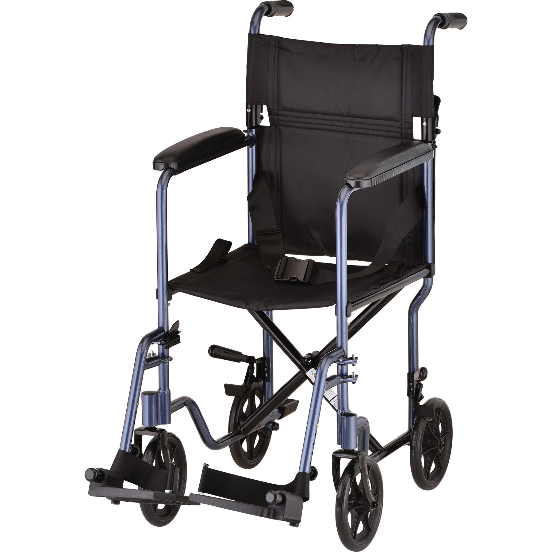 17" Lightweight Transport Chair with Full Arms